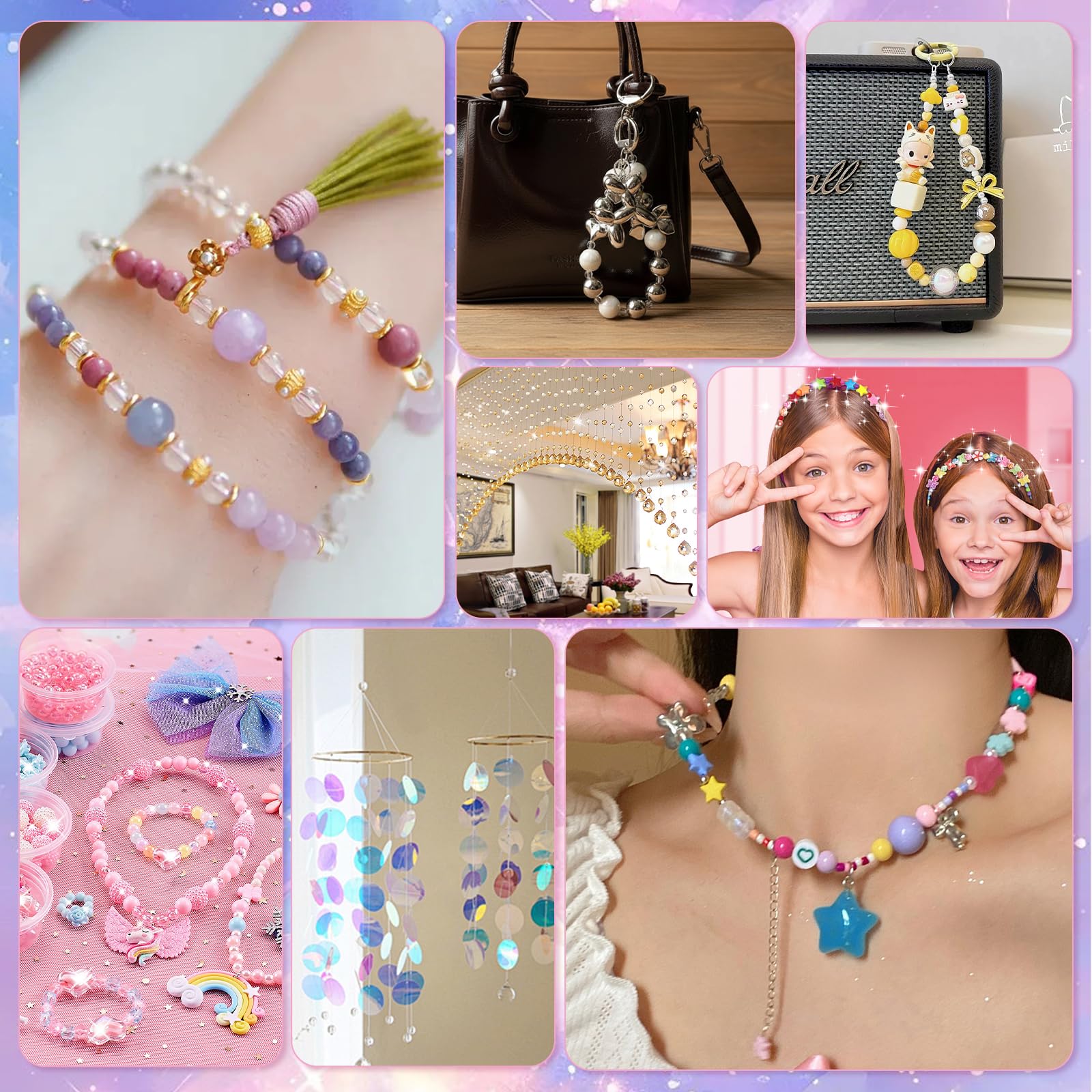 Pluralla elastic string for bracelets is soft to touch and easy to cut.