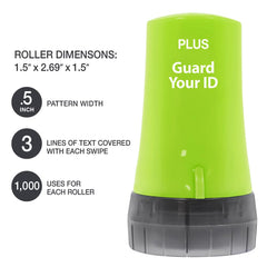 PLUS Guard Your ID roller with durable construction withstands daily use.