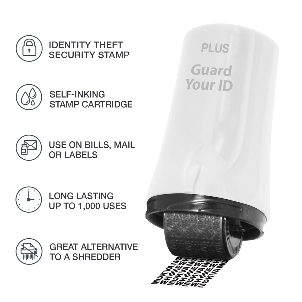 PLUS Guard Your ID roller in action conceals text to prevent data exposure.
