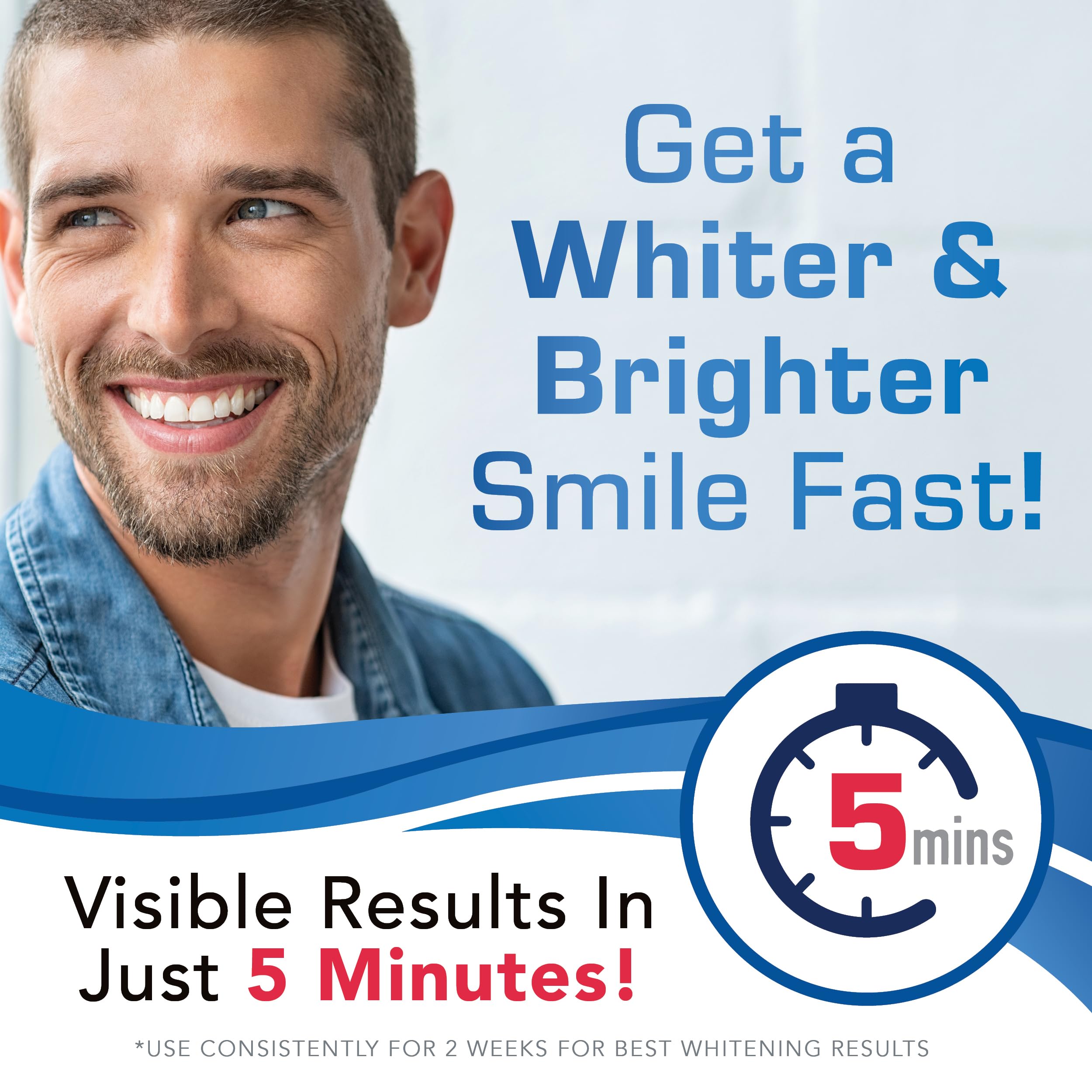 Plus White comfort-fit mouth tray for easy at-home whitening.