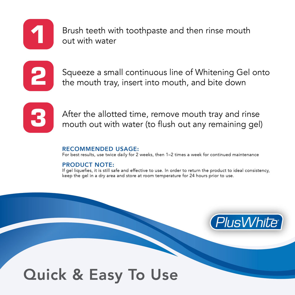 Plus White compact at-home whitening kit with simple applicators.