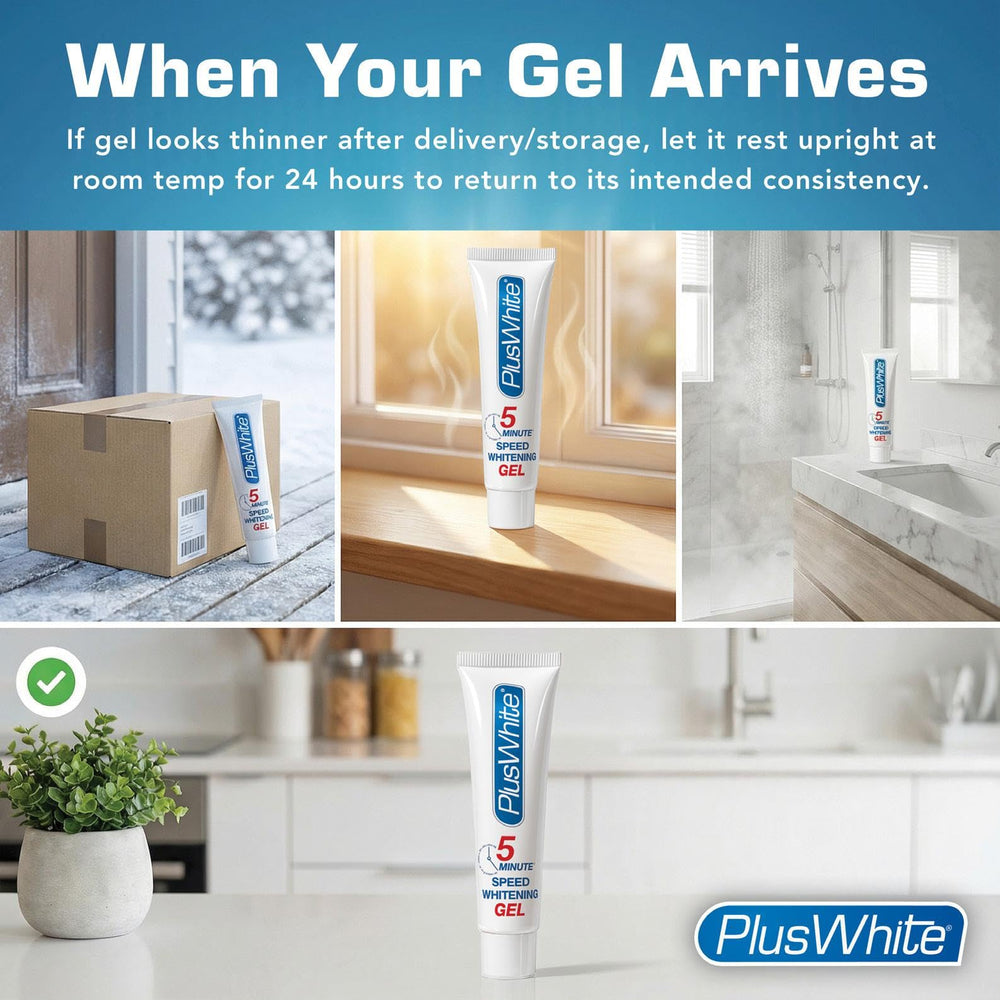 Plus White Speed Whitening Tray Application showing three home methods