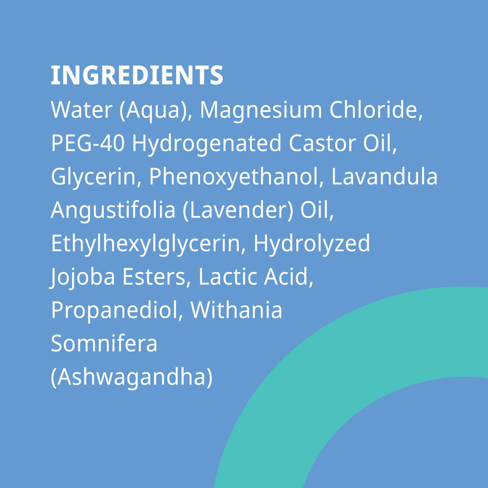 PlusOne magnesium-lavender-ashwagandha bottle highlighting natural ingredients for restful evenings.