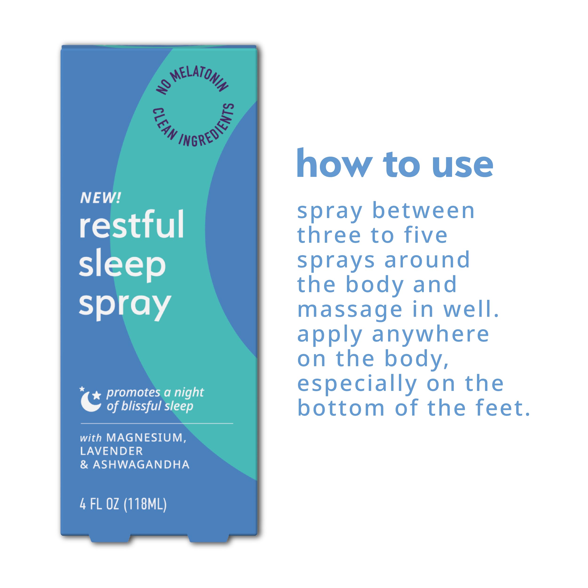 PlusOne Sleep Spray label closeup emphasizing clean, hormone-free formula.