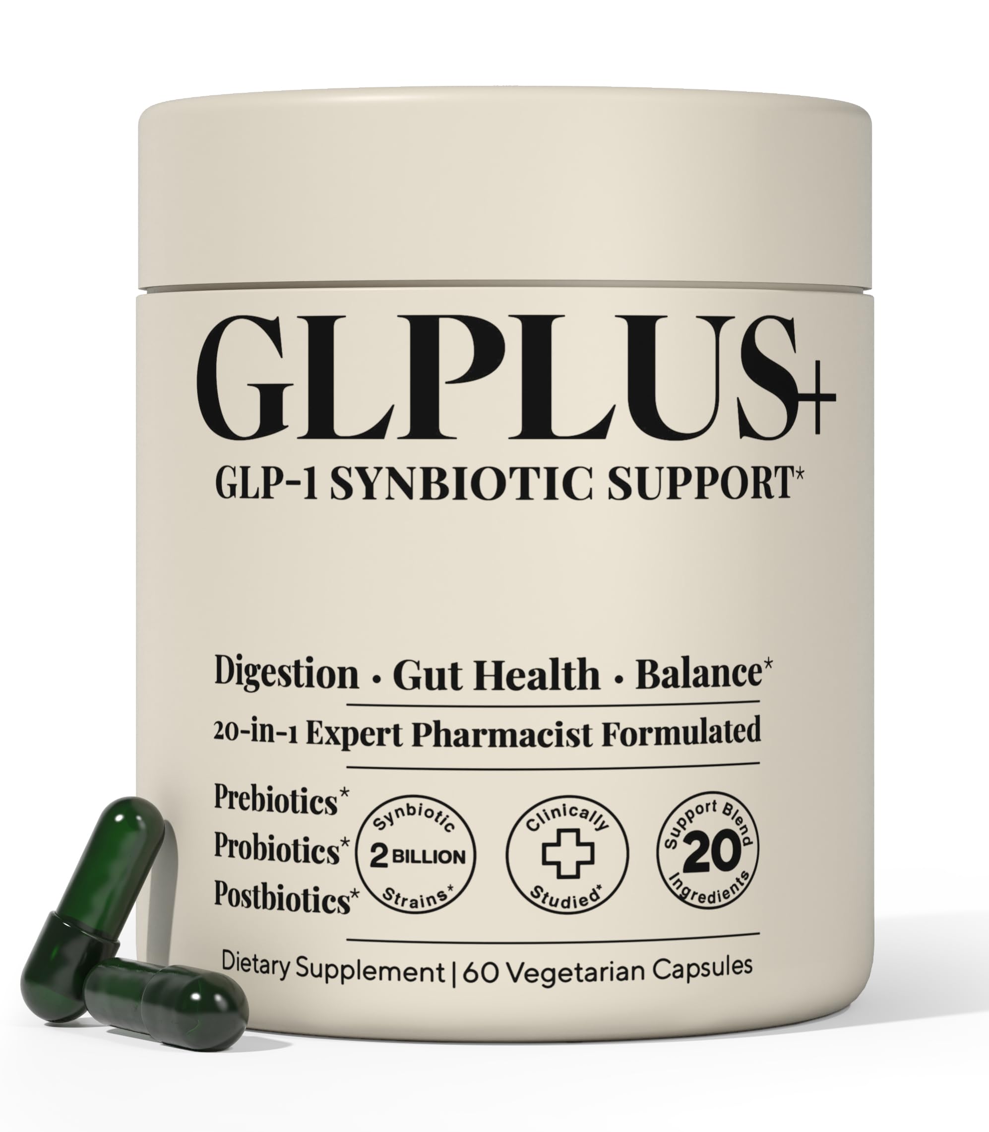 Plus+Ultra GLP-1 Support bottle pour for on-the-go nausea relief.