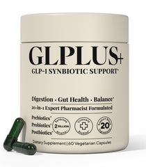 Plus+Ultra GLP-1 Support bottle pour for on-the-go nausea relief.