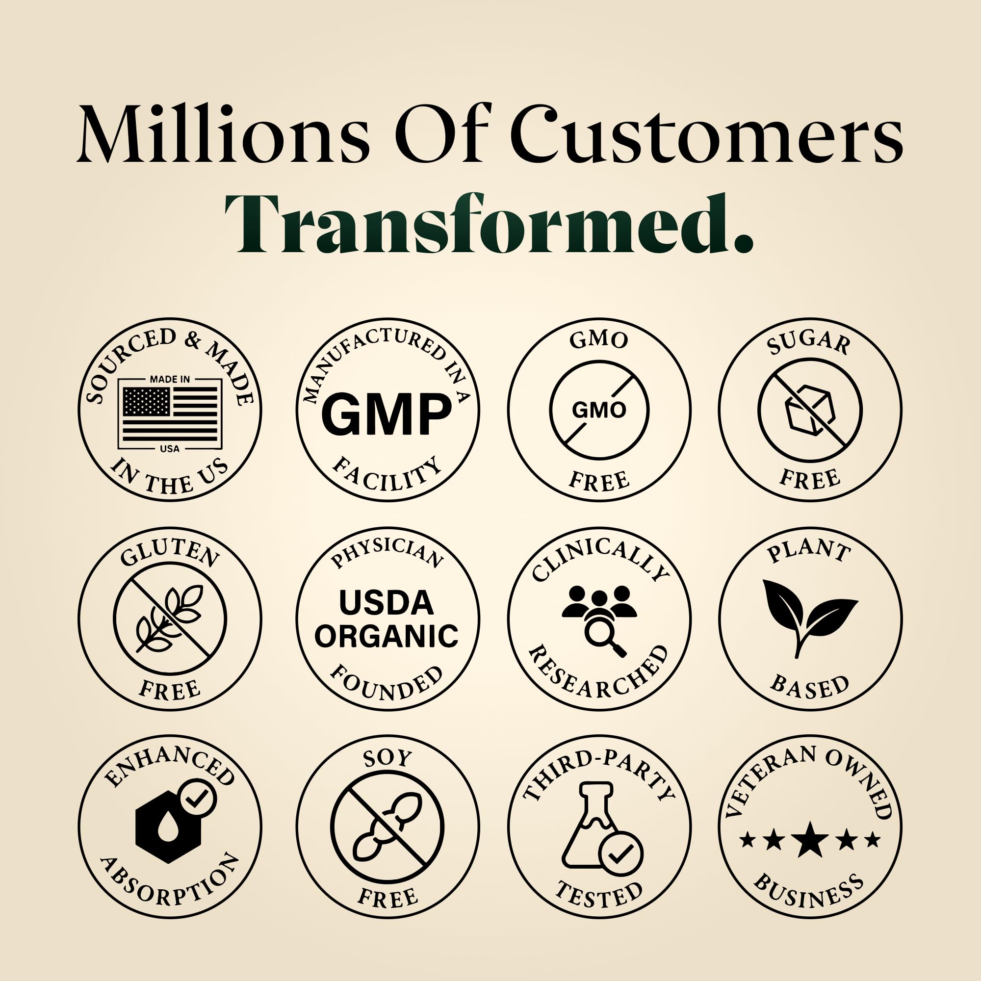 Plus+Ultra GMP-certified facility badge signaling quality manufacturing