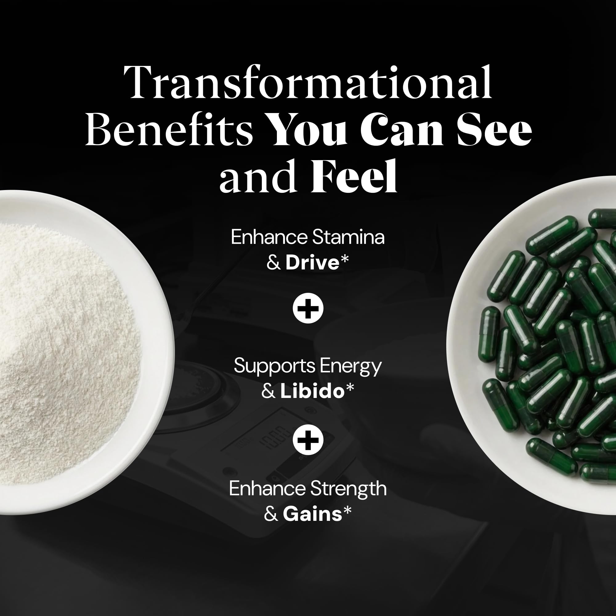 Plus+Ultra TestPlus ingredients label detail showcasing concentrated extracts for performance