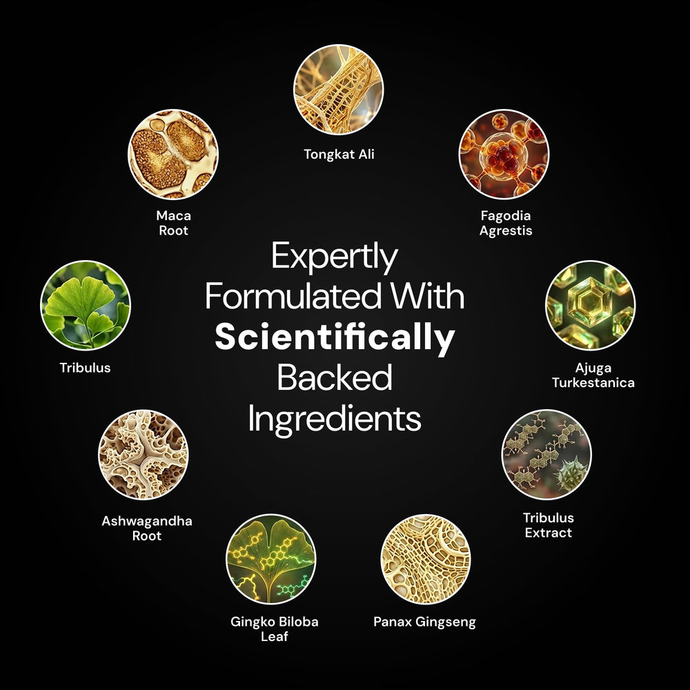 Plus+Ultra TestPlus ingredients visual emphasizing lean muscle support and recovery potential