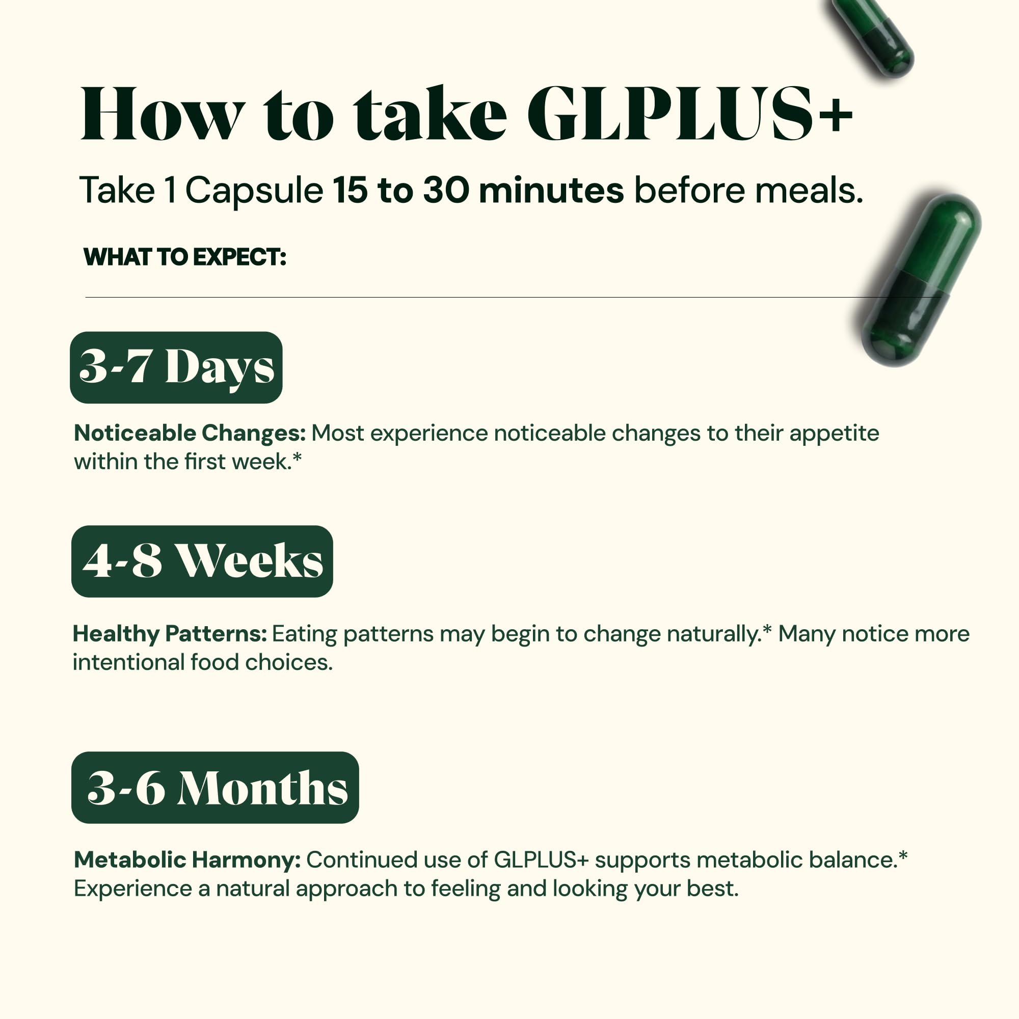 Plus+Ultra GLPLUS+ lifestyle image showing healthy meals complementing the supplement.