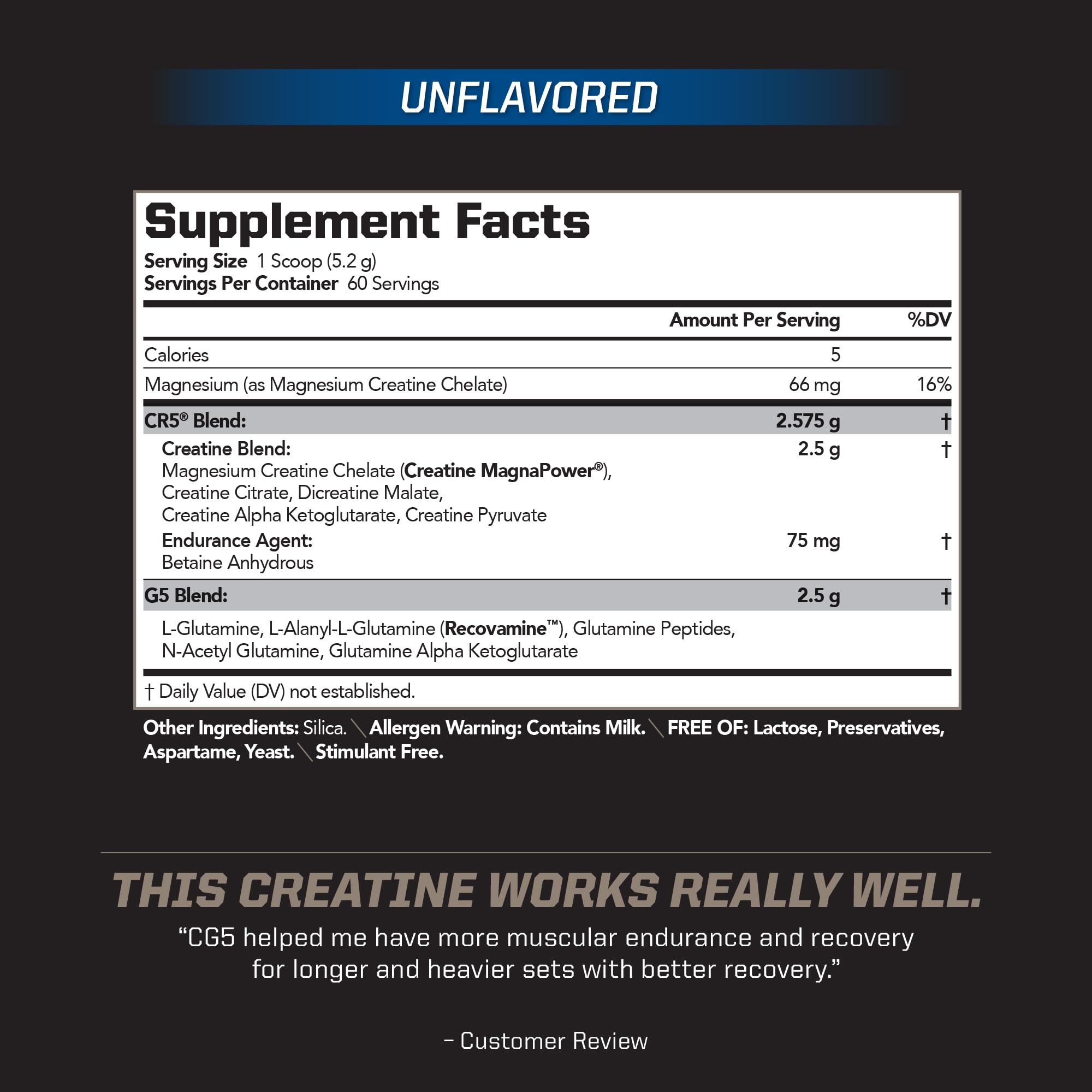 PMD CG5 scoop with powder for accurate pre-workout dosing.