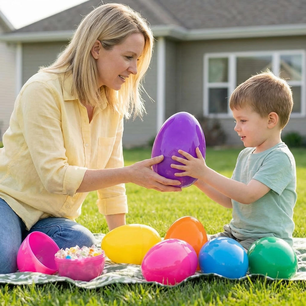 PNIOTAIN 6-inch jumbo Easter egg party-favor option for celebrations.