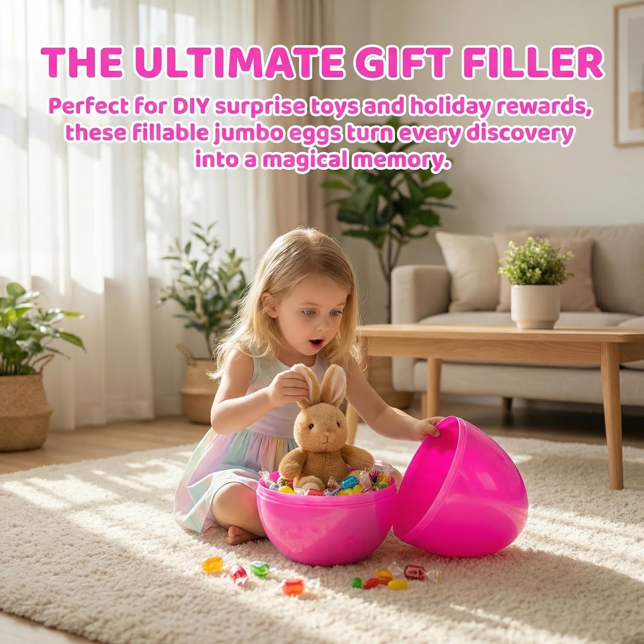 PNIOTAIN 6-inch jumbo Easter egg prize idea for classroom rewards.