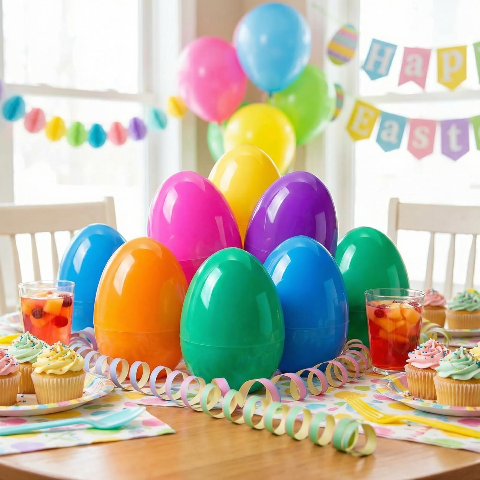 PNIOTAIN 6-inch jumbo Easter egg stand for upright display and easy handling.