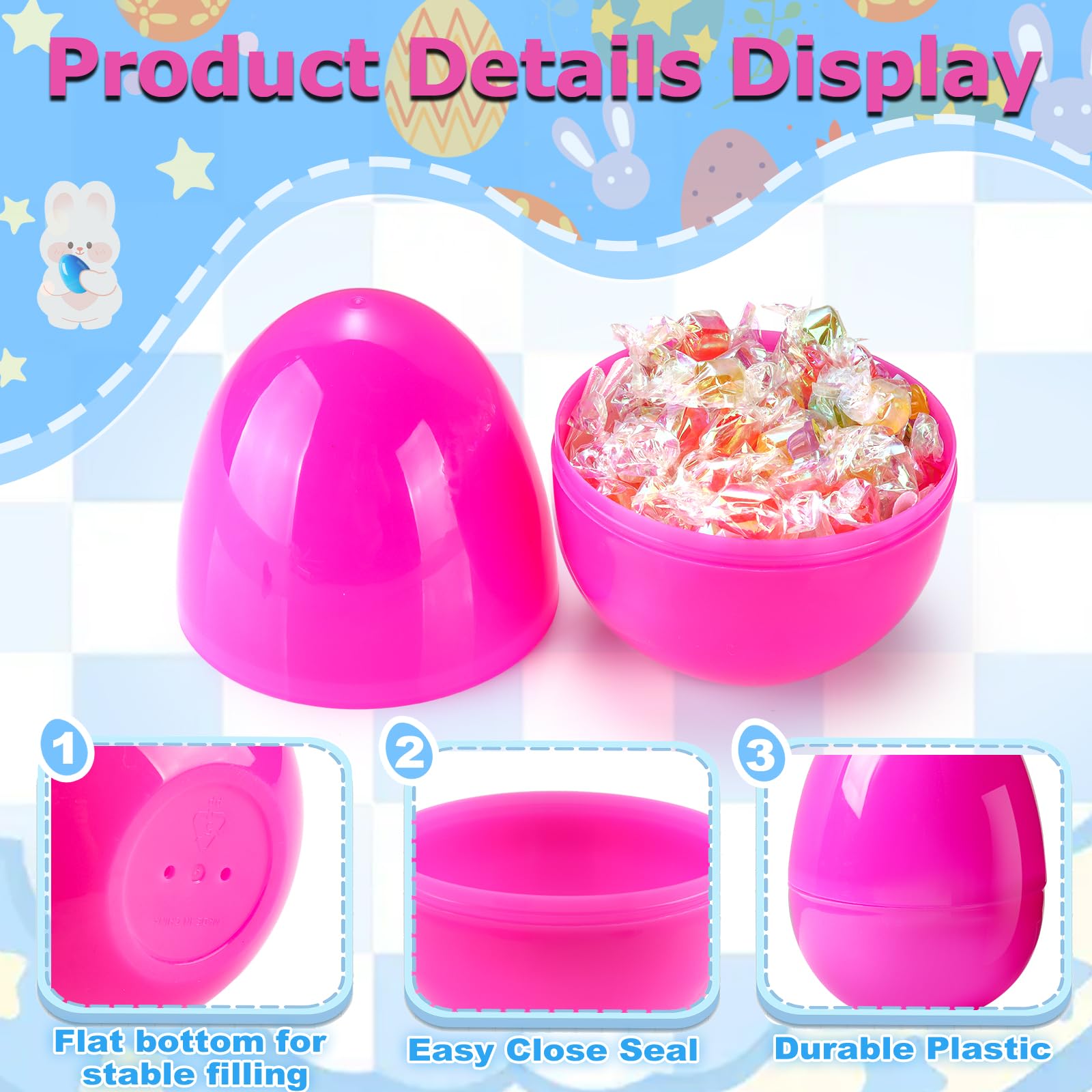 PNIOTAIN yellow 6-inch jumbo Easter egg, stands out in grass for quick finds.