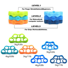 PNRskter finger exerciser set with six pieces for finger dexterity