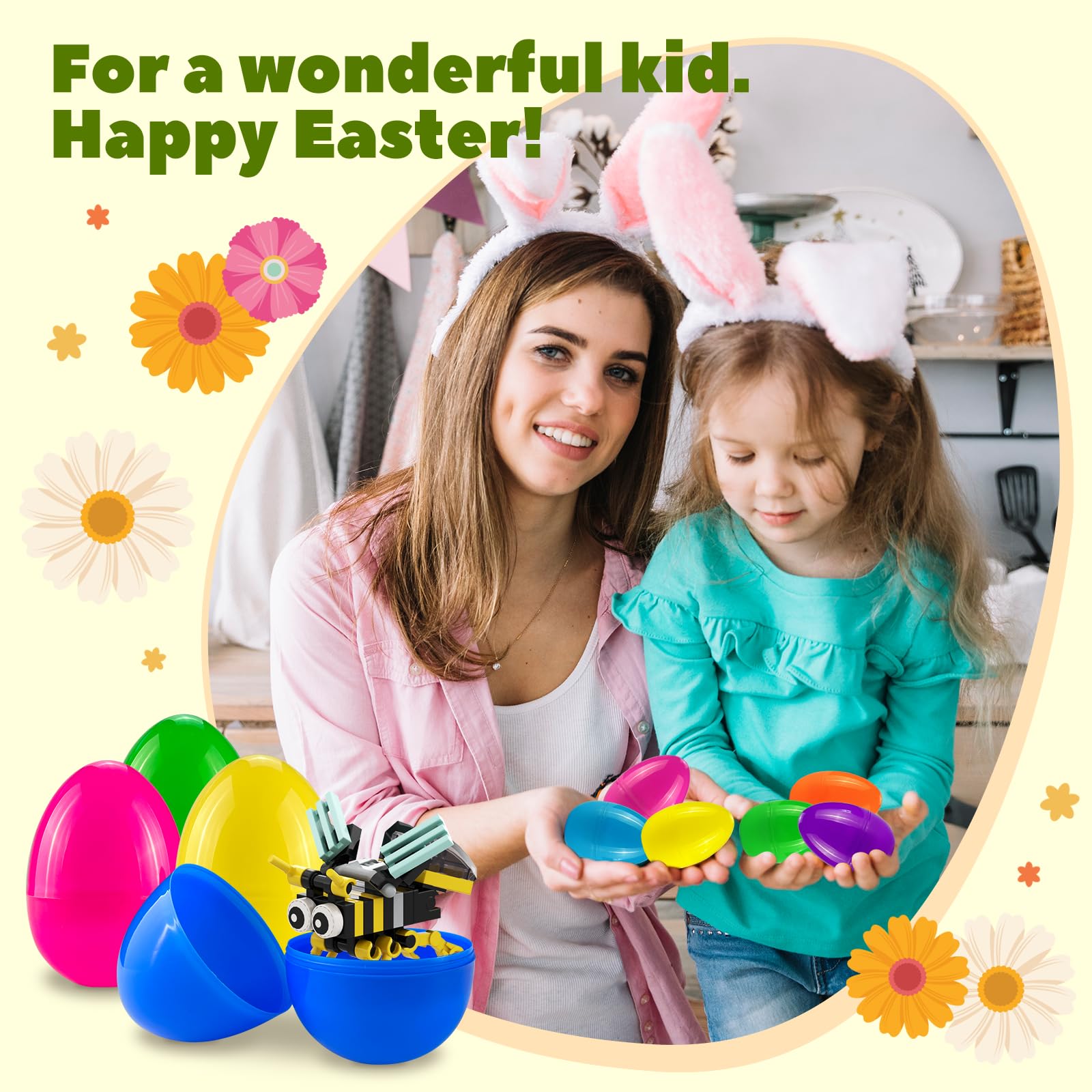 POATROZON durable plastic eggs for long-lasting Easter fun