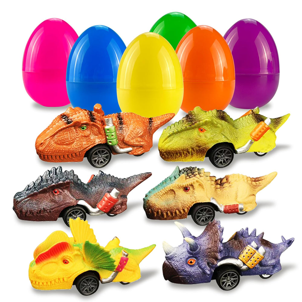 POATROZON EA Kong 6-pc prefilled eggs with dinosaur car toys for gifting