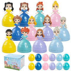 POATROZON Easter princess eggs collection with prefilled dolls for kids' egg hunts.