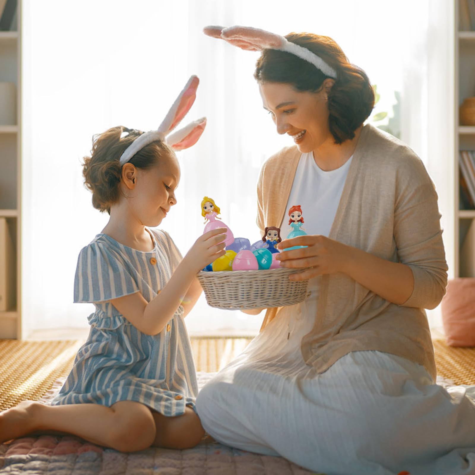 POATROZON 12-piece egg set suitable for classrooms and parties.