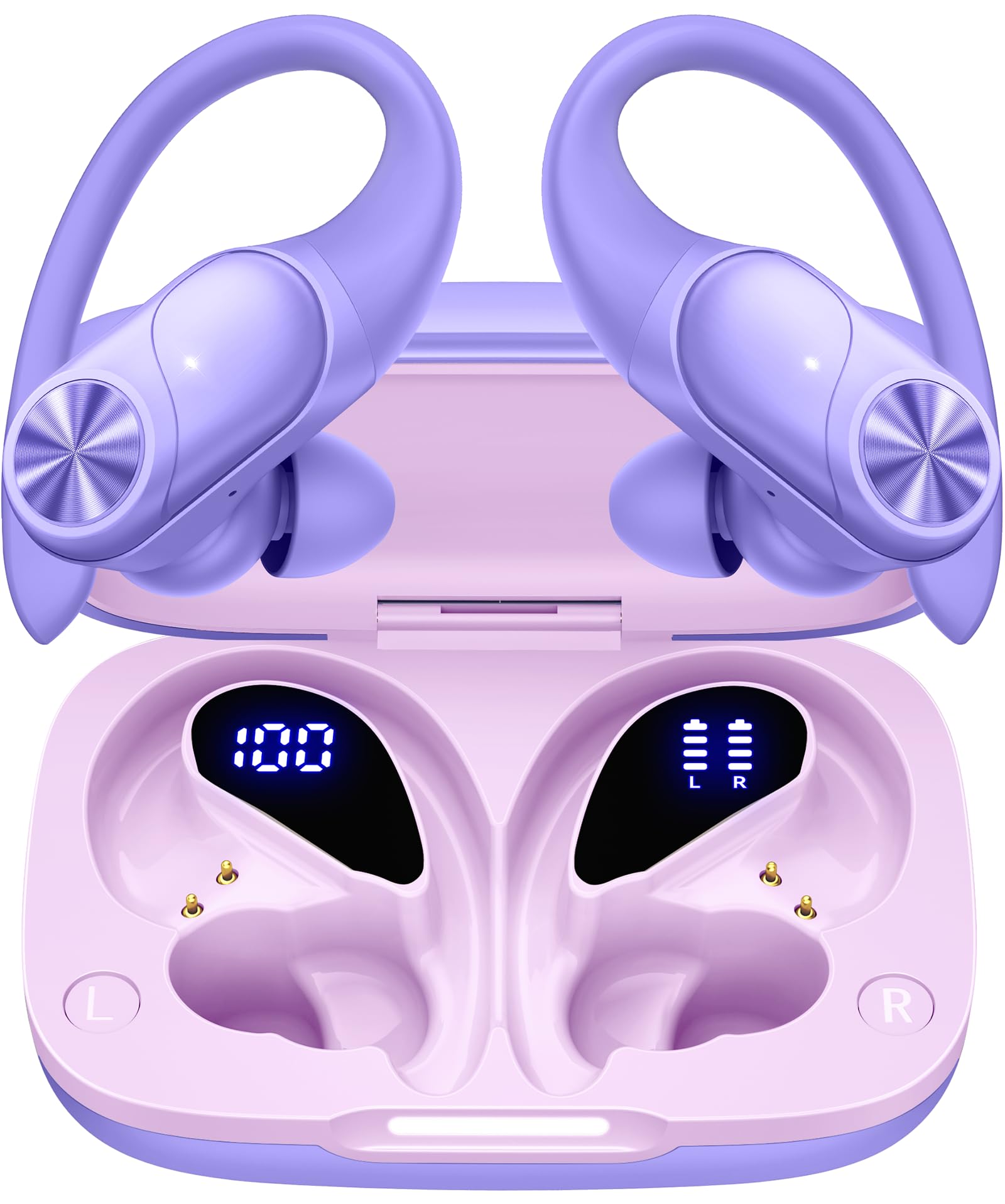 PocBuds earhook sport-fit secures during workouts and runs.