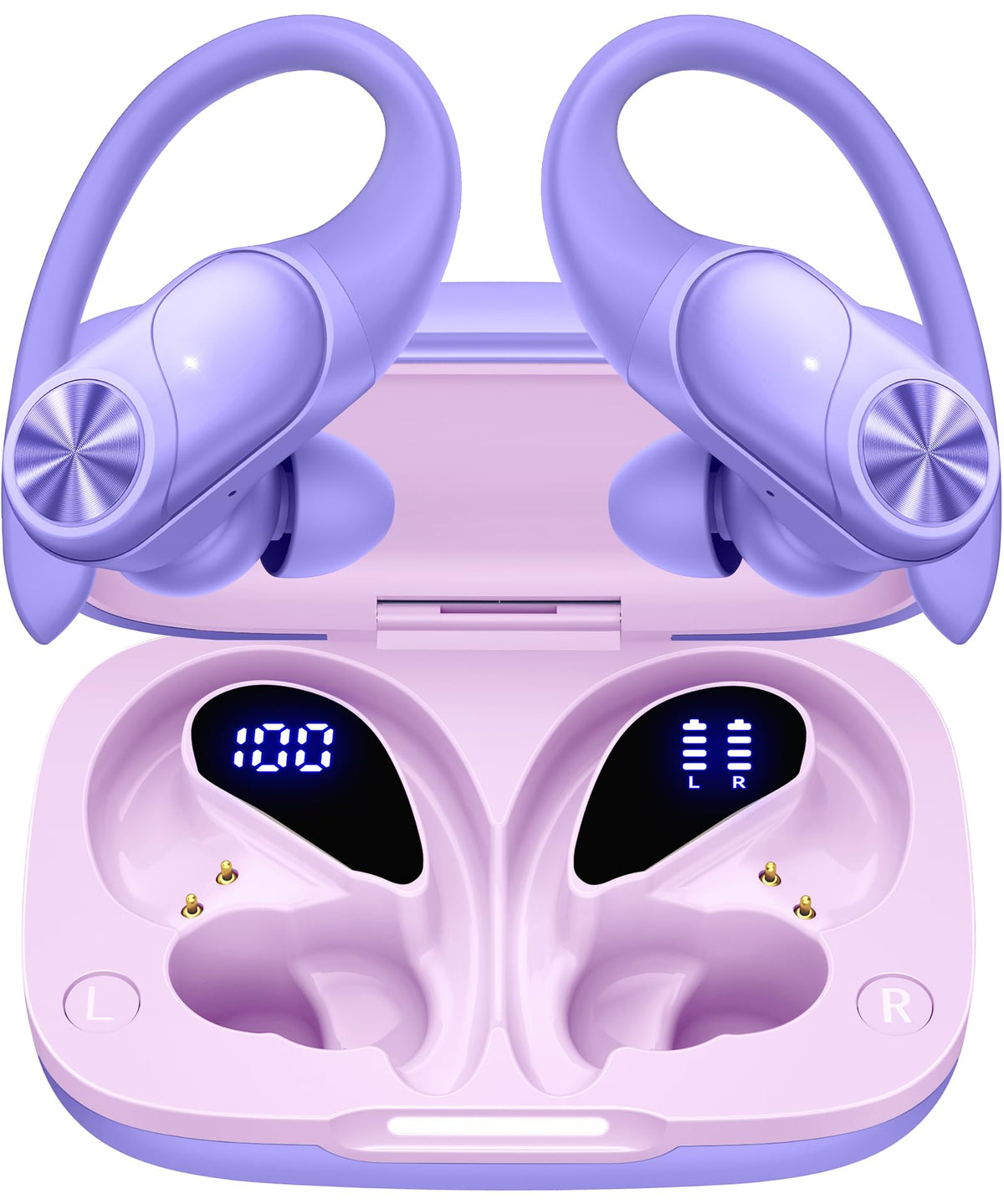 PocBuds earhook sport-fit secures during workouts and runs.