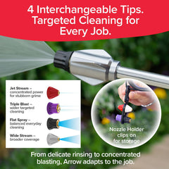 Pocket Hose Arrow Special Triple Jet tip cleans fast on tough grime