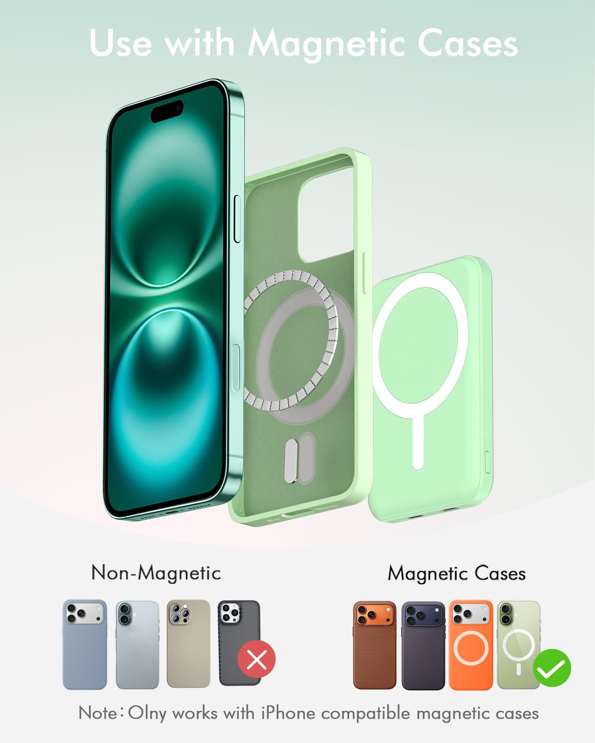 Podoru magnetic charger attaches to iPhone for wireless charging