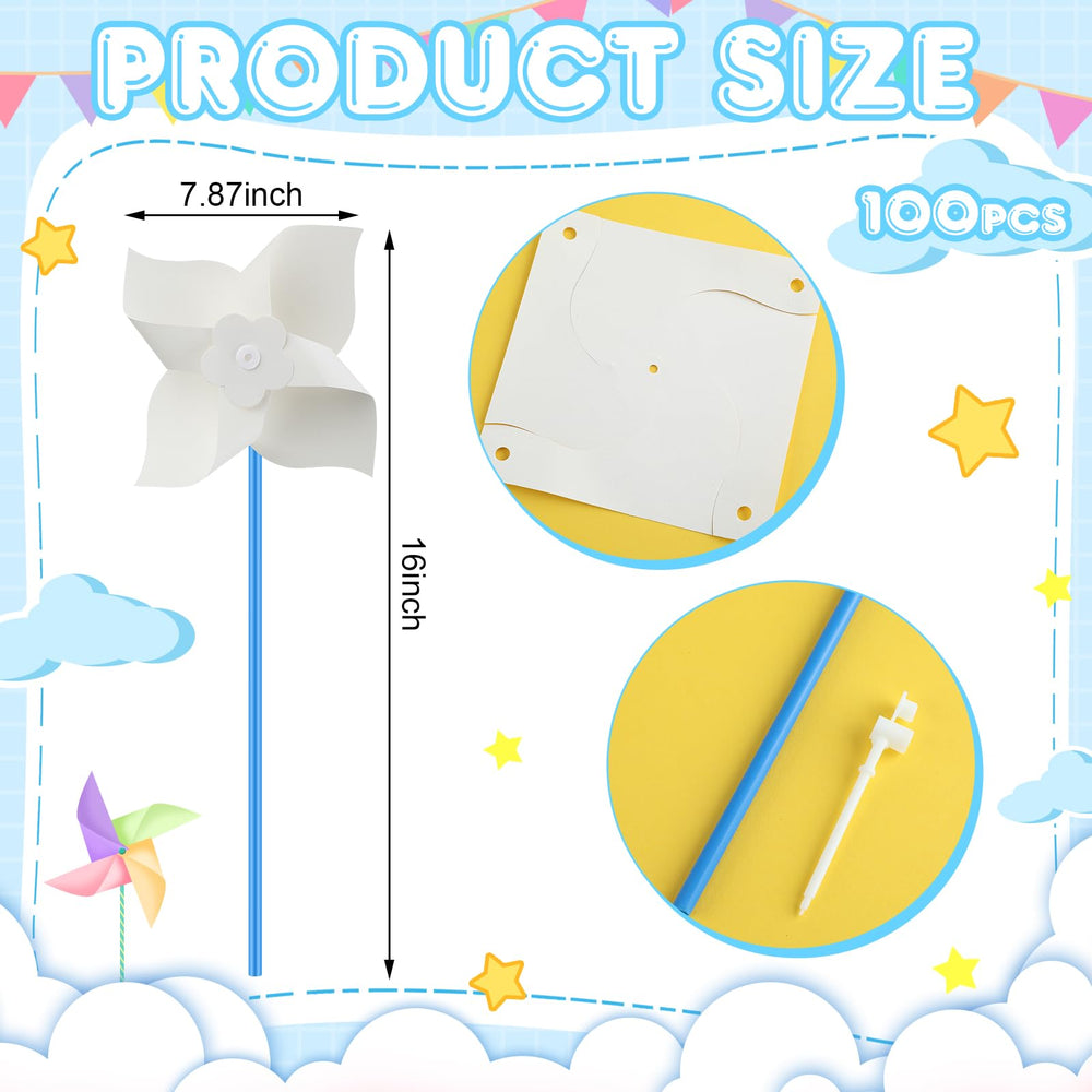Poen Pinwheels bright colors with plastic handles brighten garden play and decoration