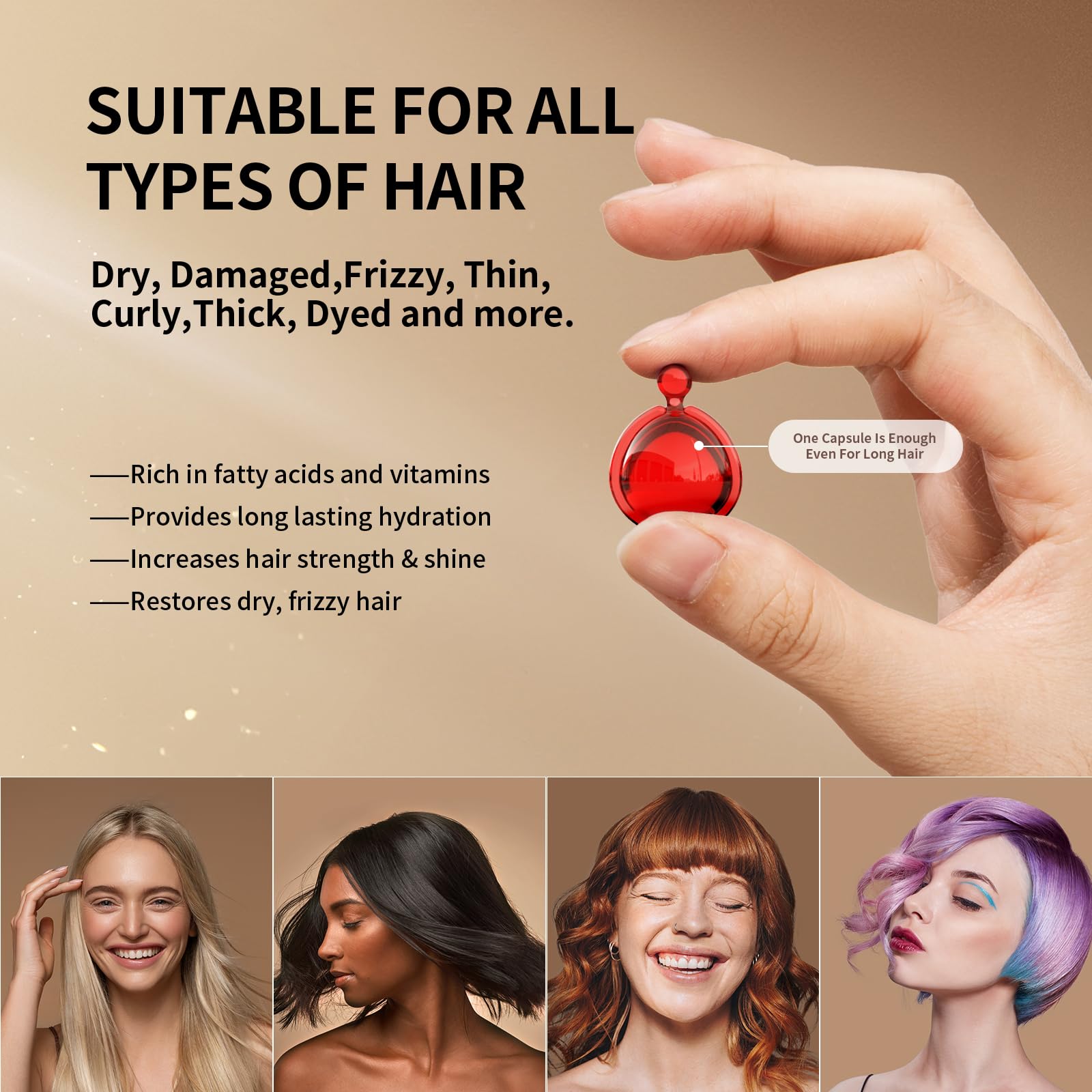 POEROES Hair Oil frizz control for shiny, manageable strands.