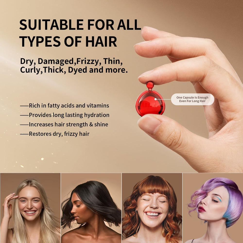 POEROES Hair Oil frizz control for shiny, manageable strands.