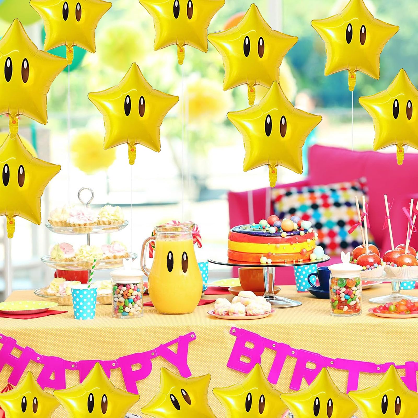 POFLWO balloon arch decorative star for eye-catching backdrops