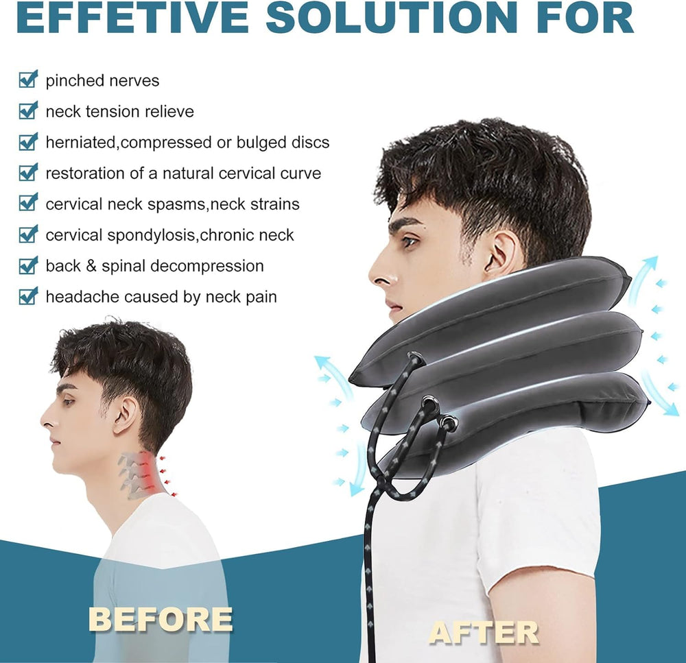 Pogcay neck stretcher with Velcro straps for a customizable fit.