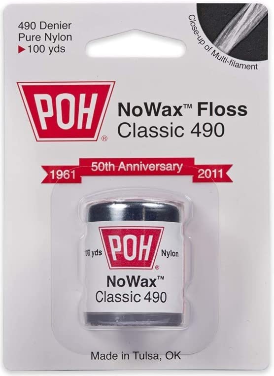 POH Dental Floss Unwaxed close-up, nylon strands glide between teeth for precise cleaning.