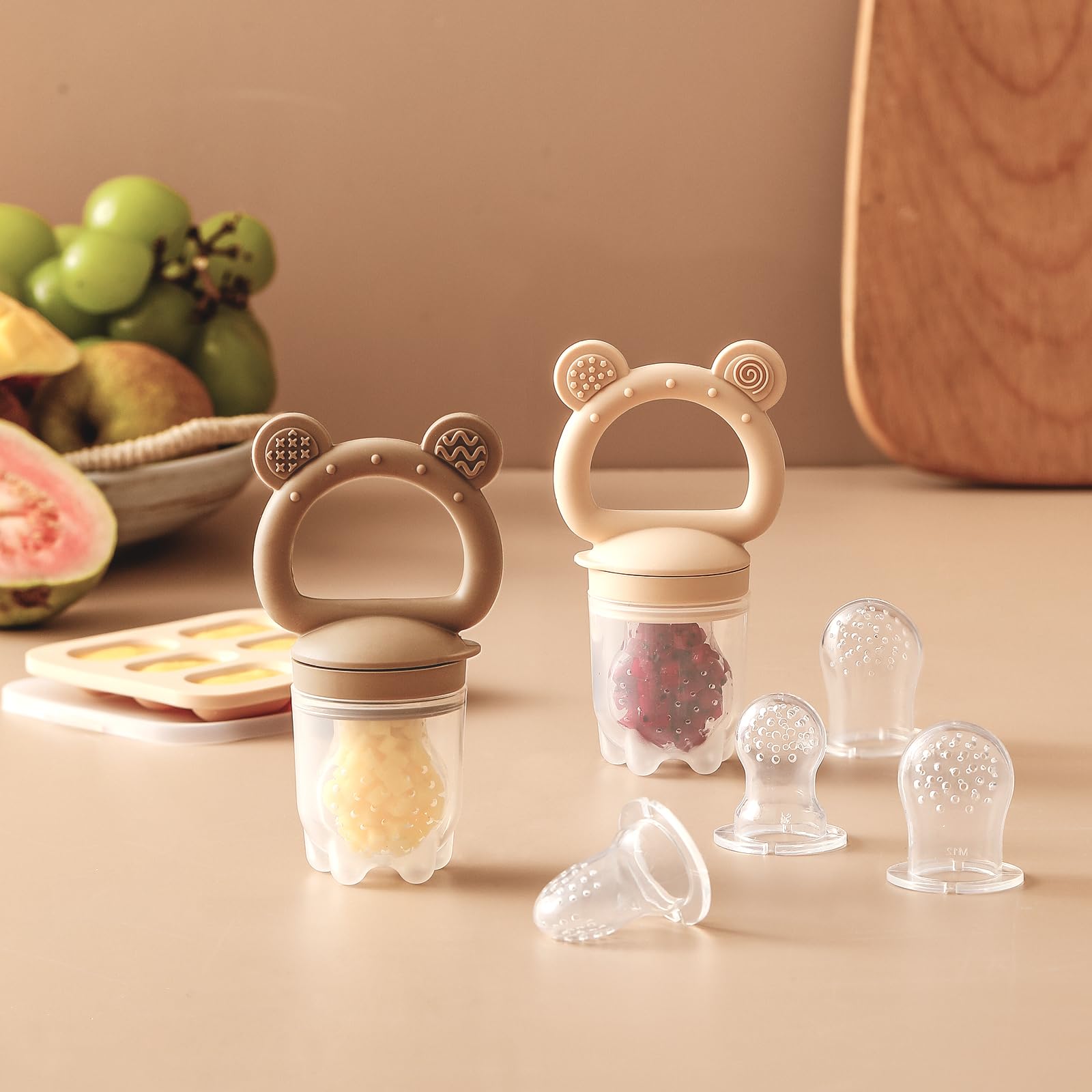 POIKSHARK extra food pouches provide additional storage for fresh foods.