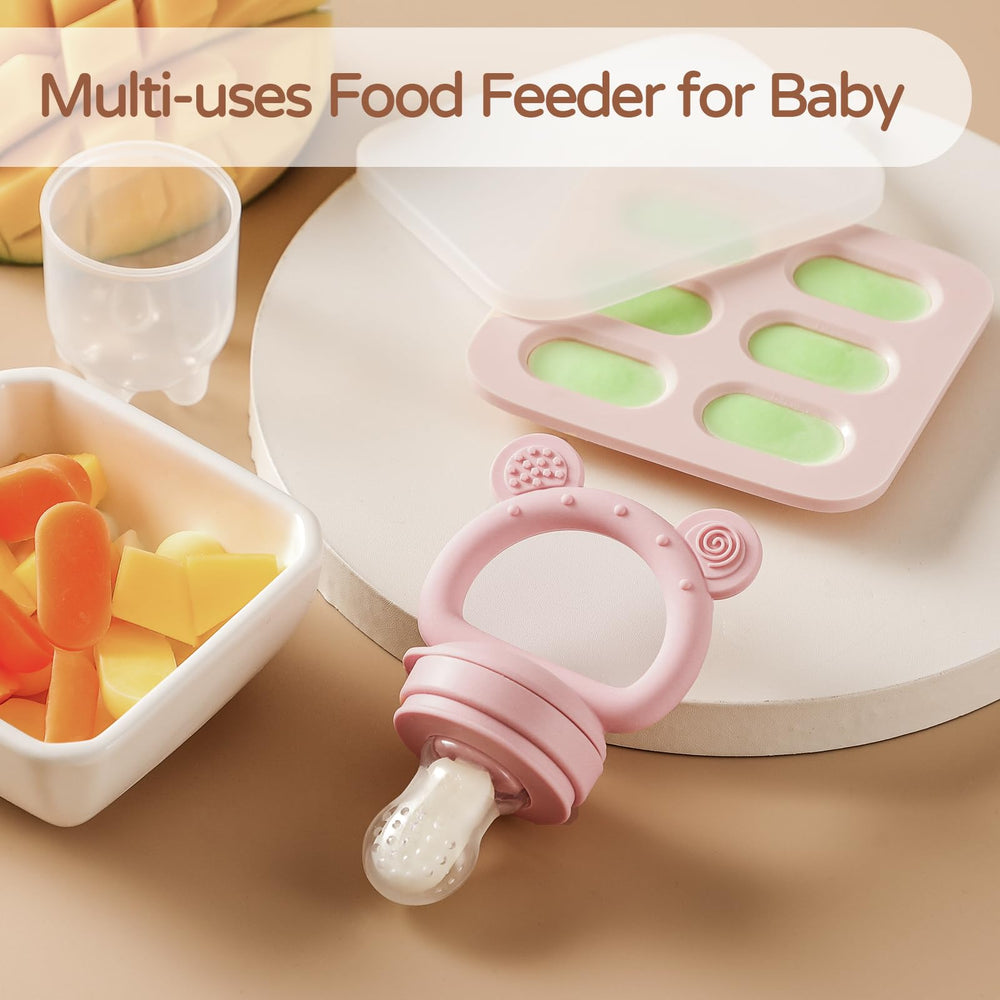 POIKSHARK silicone feeder with handle used as teether