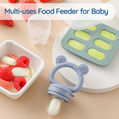 POIKSHARK silicone feeder teether handles for multi-use soothing and feeding