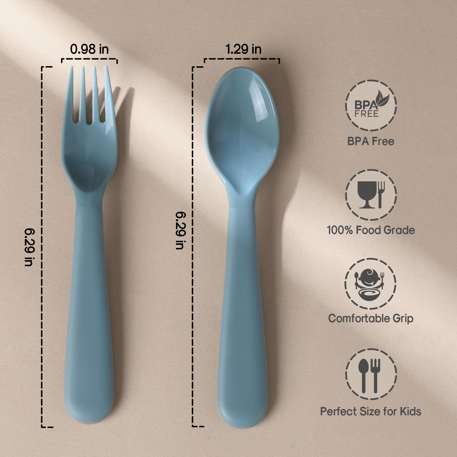 POIKSHARK toddler forks designed for safe, precise bites