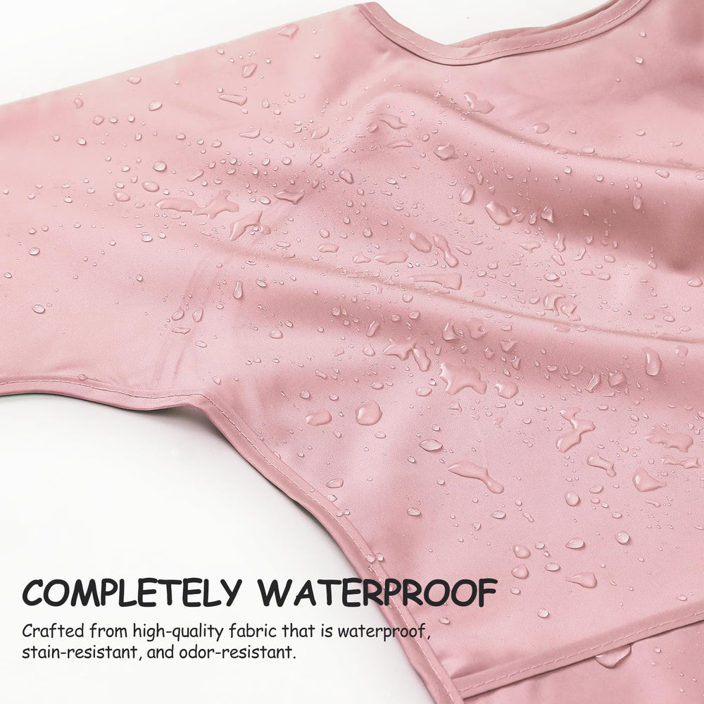 POIKSHARK waterproof EVA layer bib keeps clothes dry during meals.