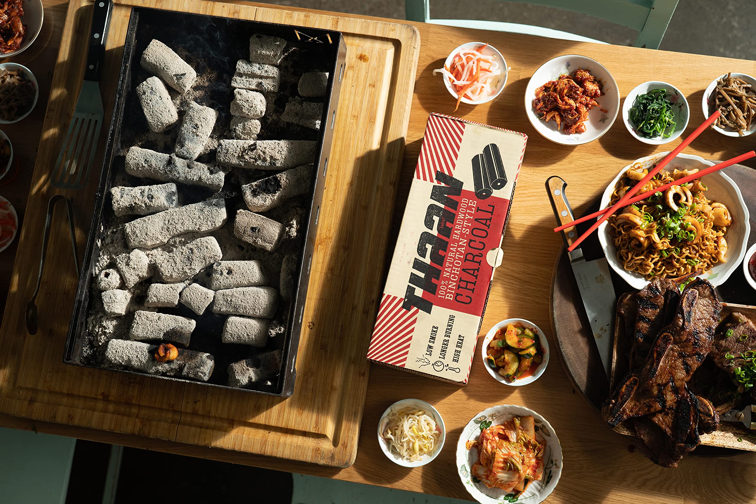 Pok-Pok Thaan Charcoal low smoke feature supports clear flavor