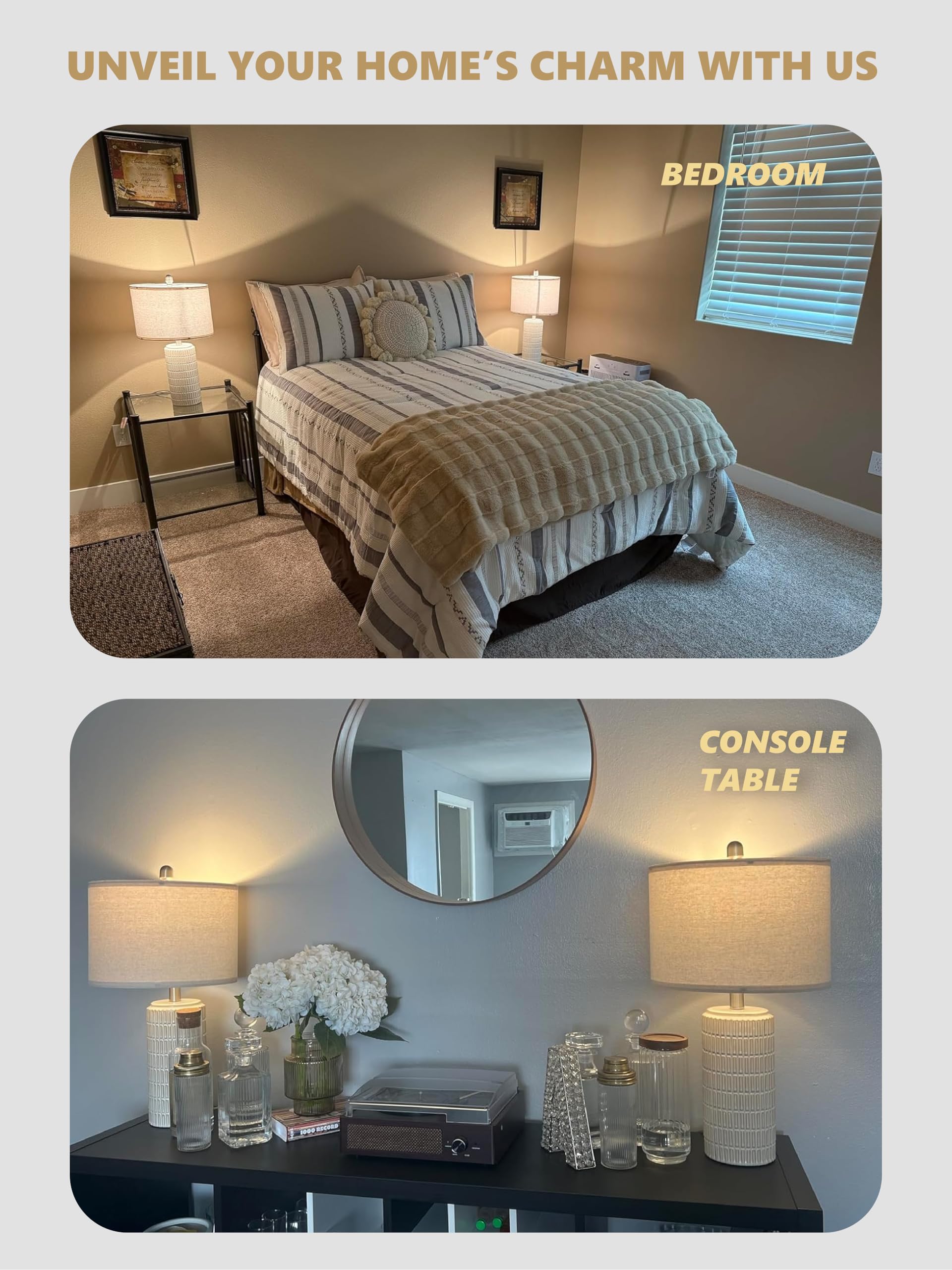 PoKat living room end-table lamps add modern style and ambience
