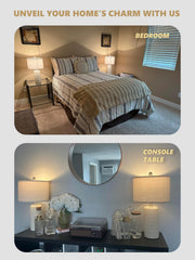 PoKat living room end-table lamps add modern style and ambience