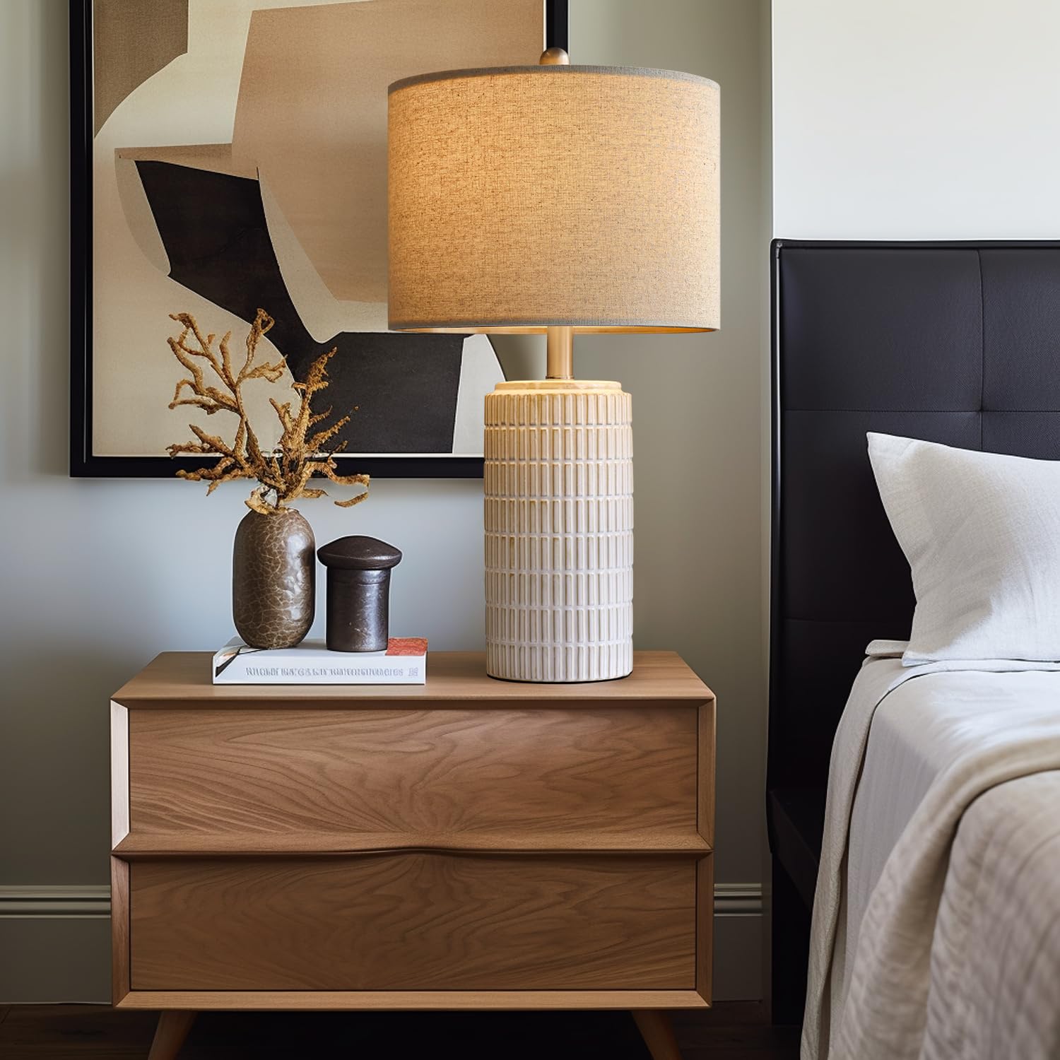 PoKat bedside lamps create a cozy atmosphere on nightstands