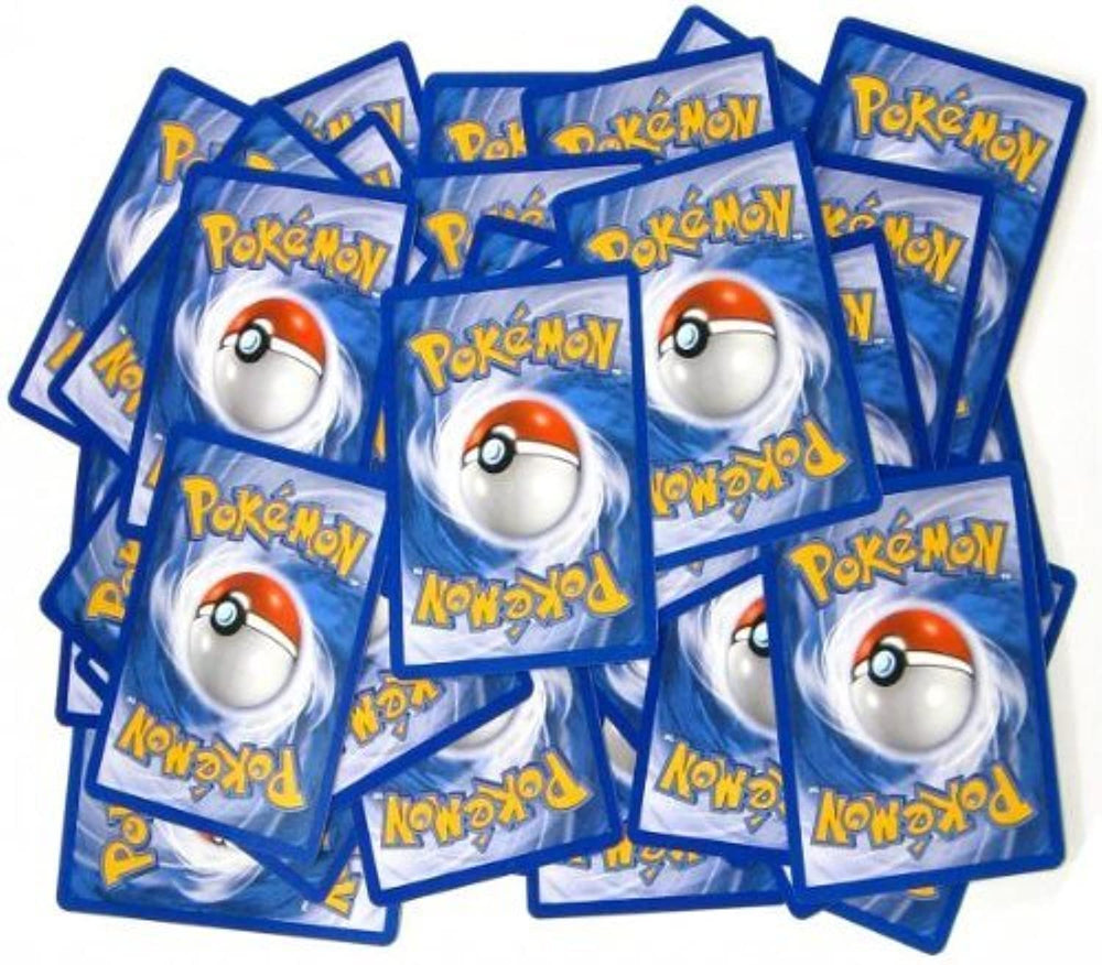 Pokémon 50 assorted cards front view in mint condition with no duplicates