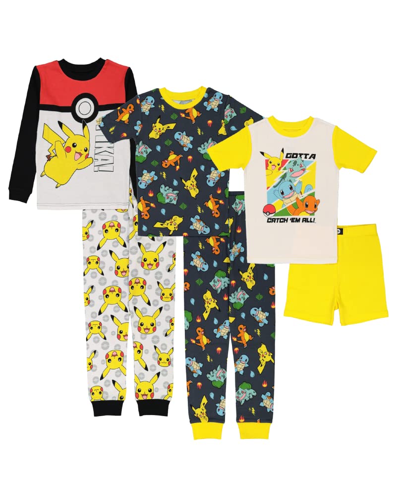 Pokemon Boys Pajamas Poke Treasure top showcasing vivid colors for cozy nights