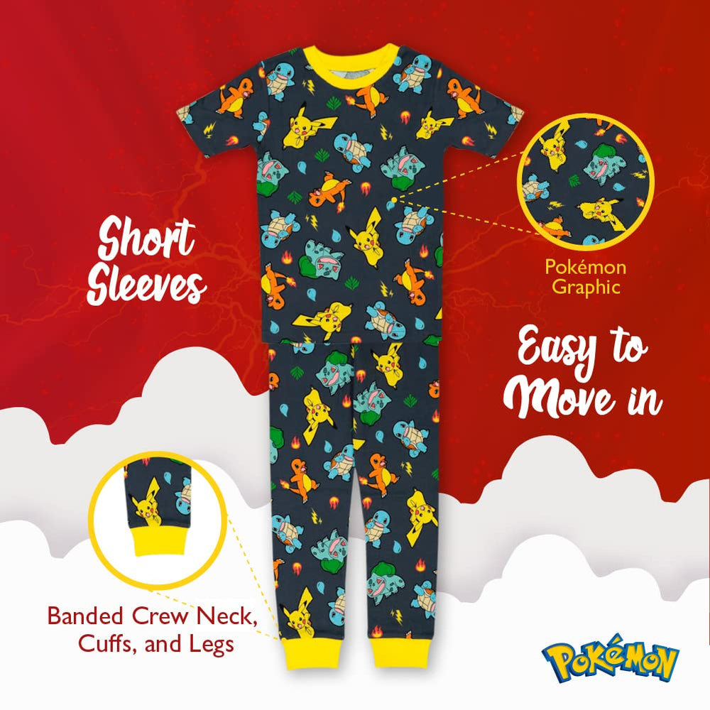 Pokemon Boys Pajamas short-sleeve top ideal for warmer nights