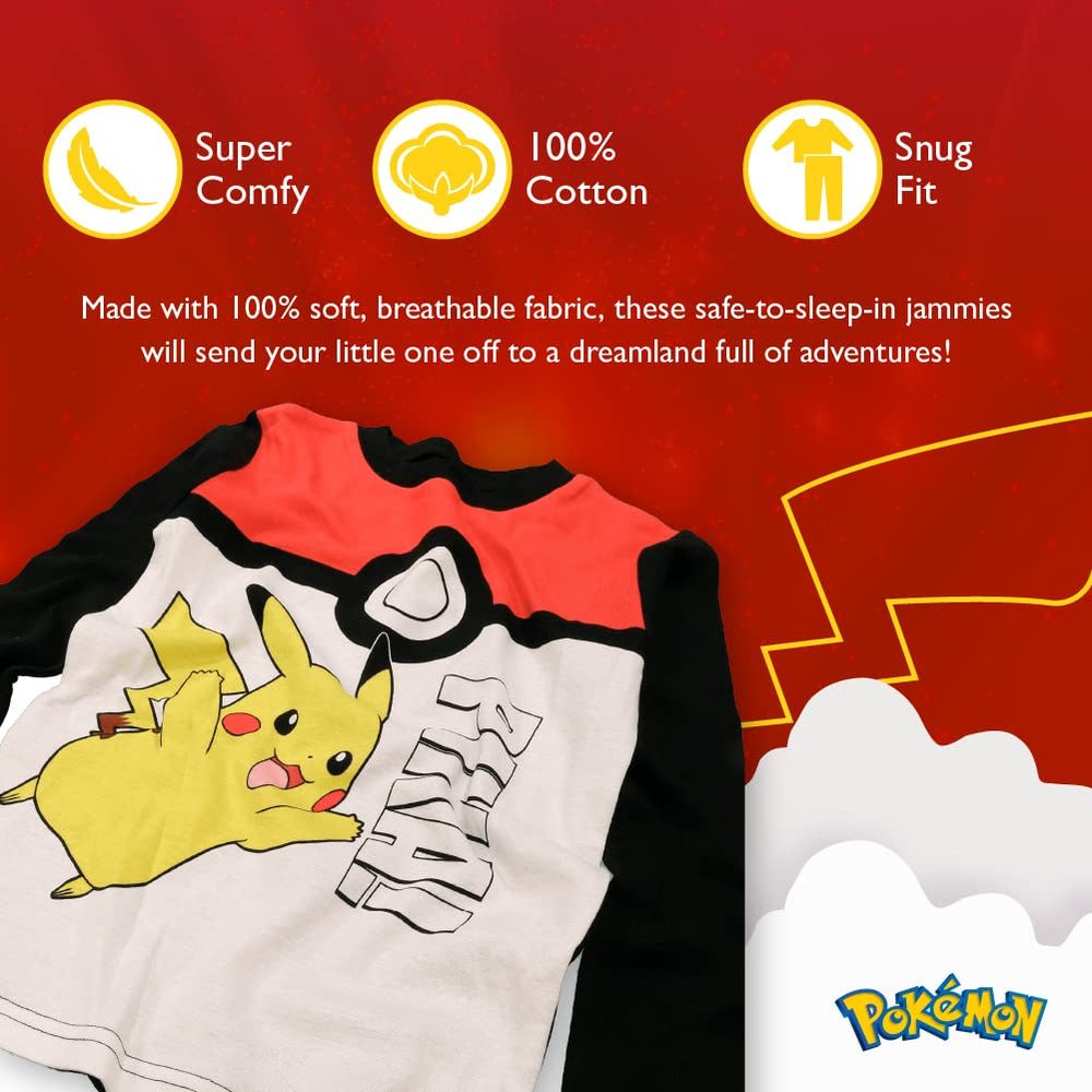 Pokemon Boys long-sleeve top designed for all-season comfort and easy layering.