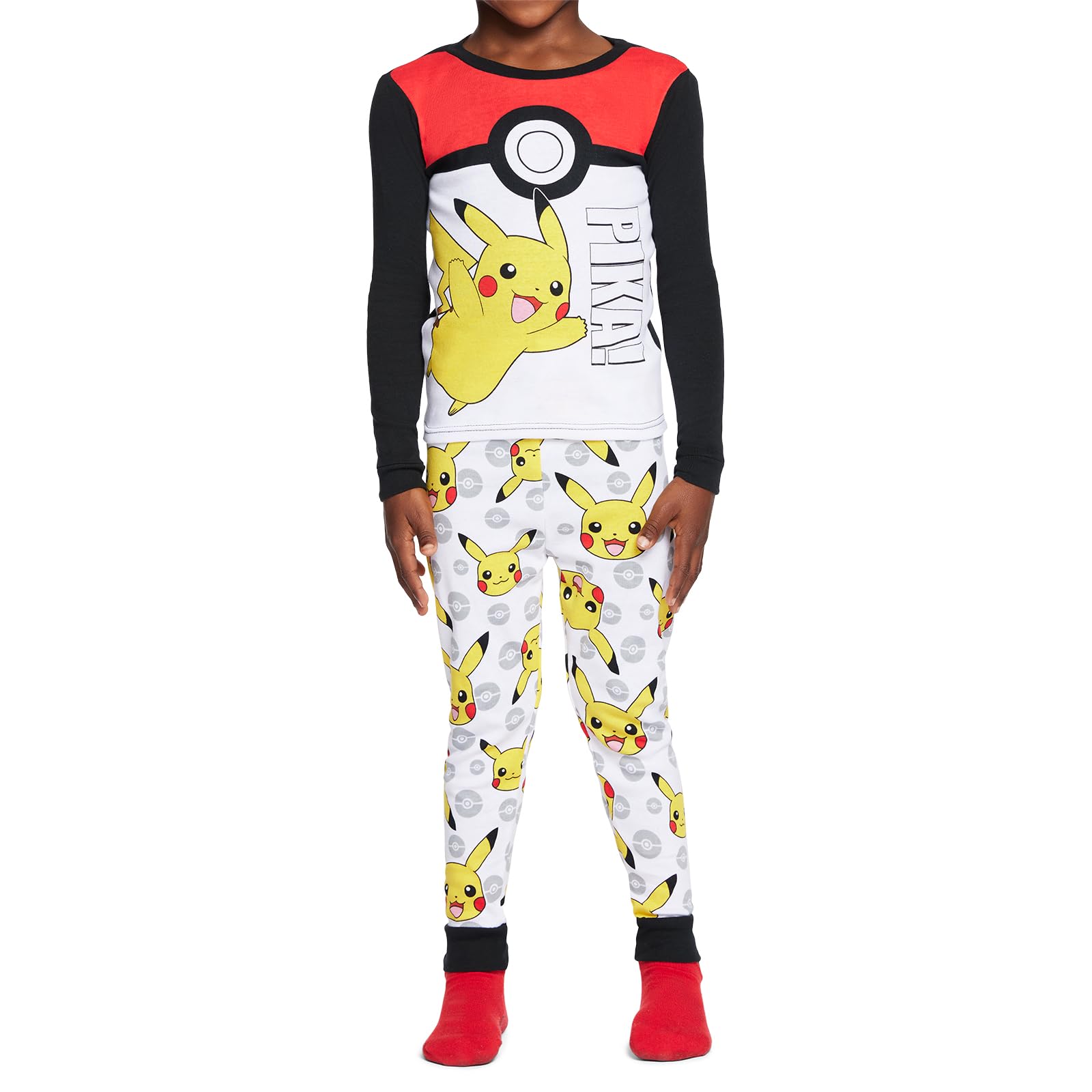 Close-up of Pokemon Boys soft cotton fabric used in pajamas for everyday comfort.