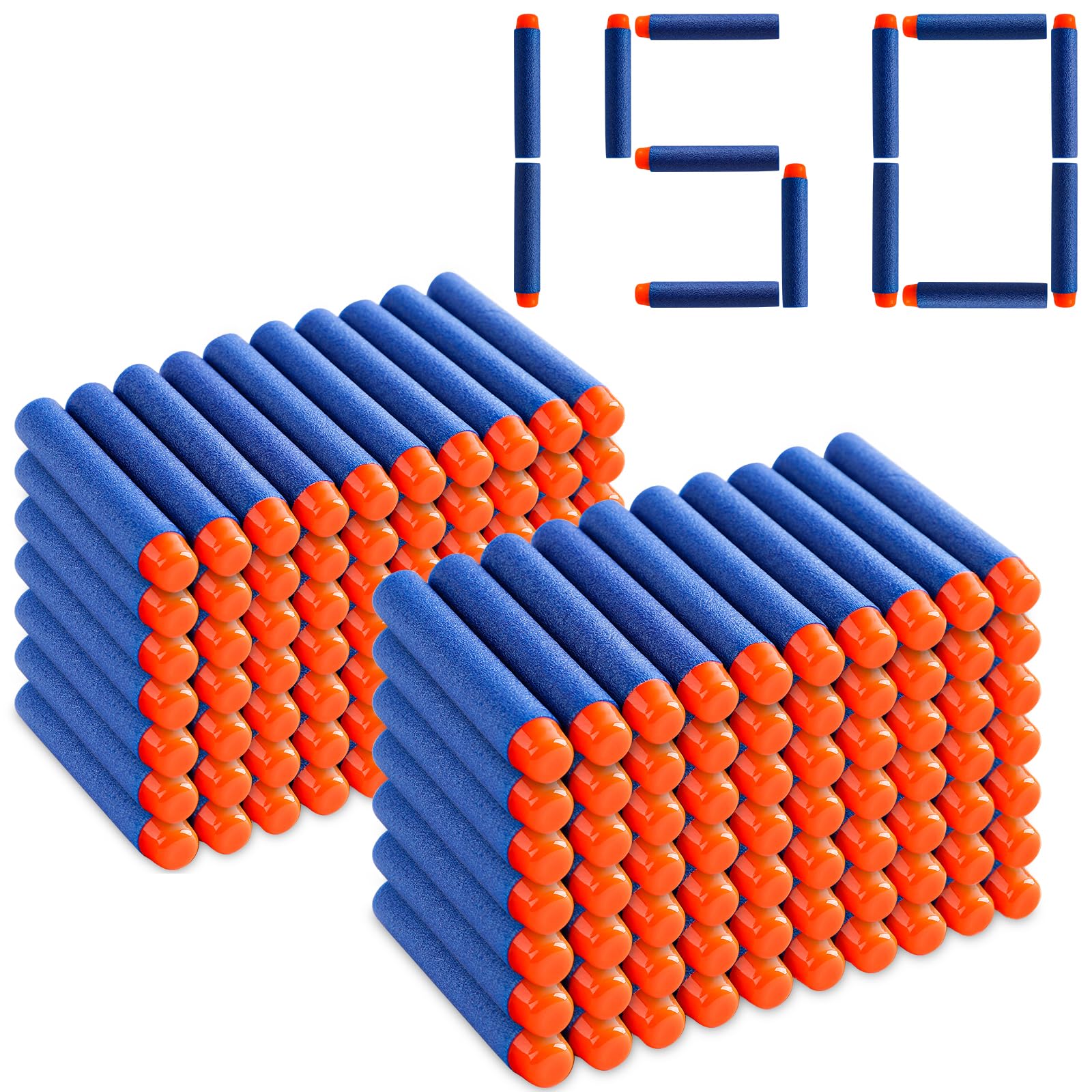 Pokiiulk refill darts blue 150pcs pack for extra Nerf battle ammo.