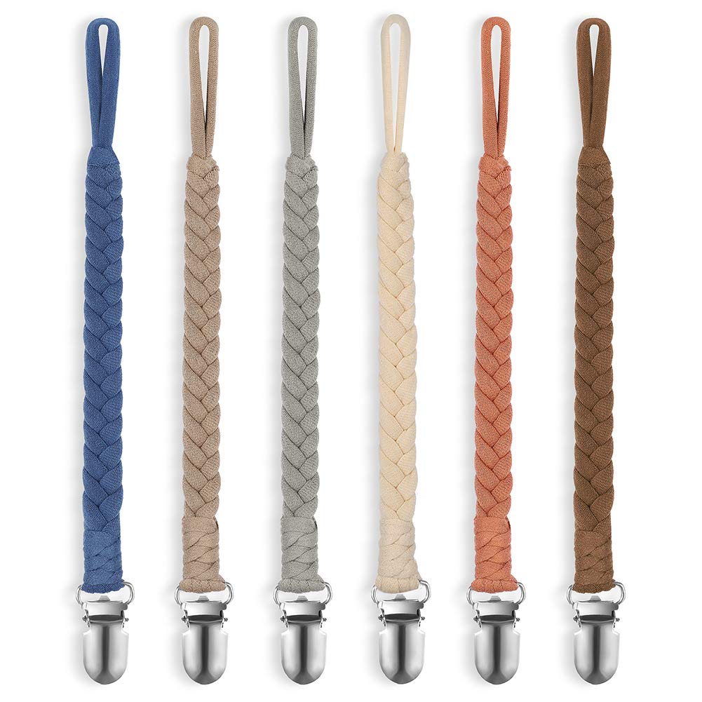 Pokipaw six-pack pacifier clips with universal fit for most pacifiers and teethers.
